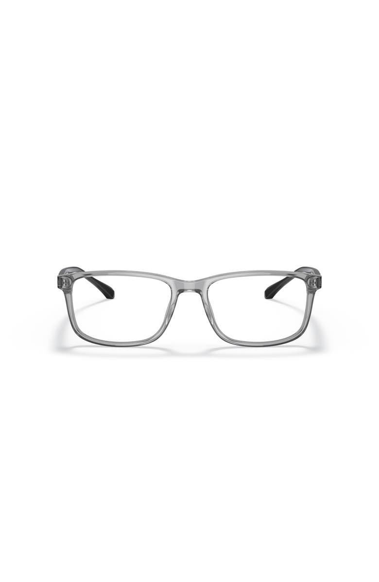 Emporio Armani 53mm Rectangle optical glasses, Alternate, color, Grey