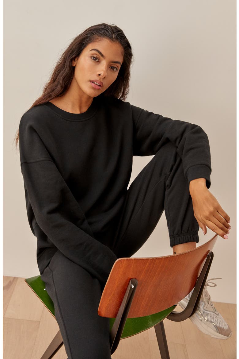 Manny Oversize Sweatshirt, Alternate, color, BLACK