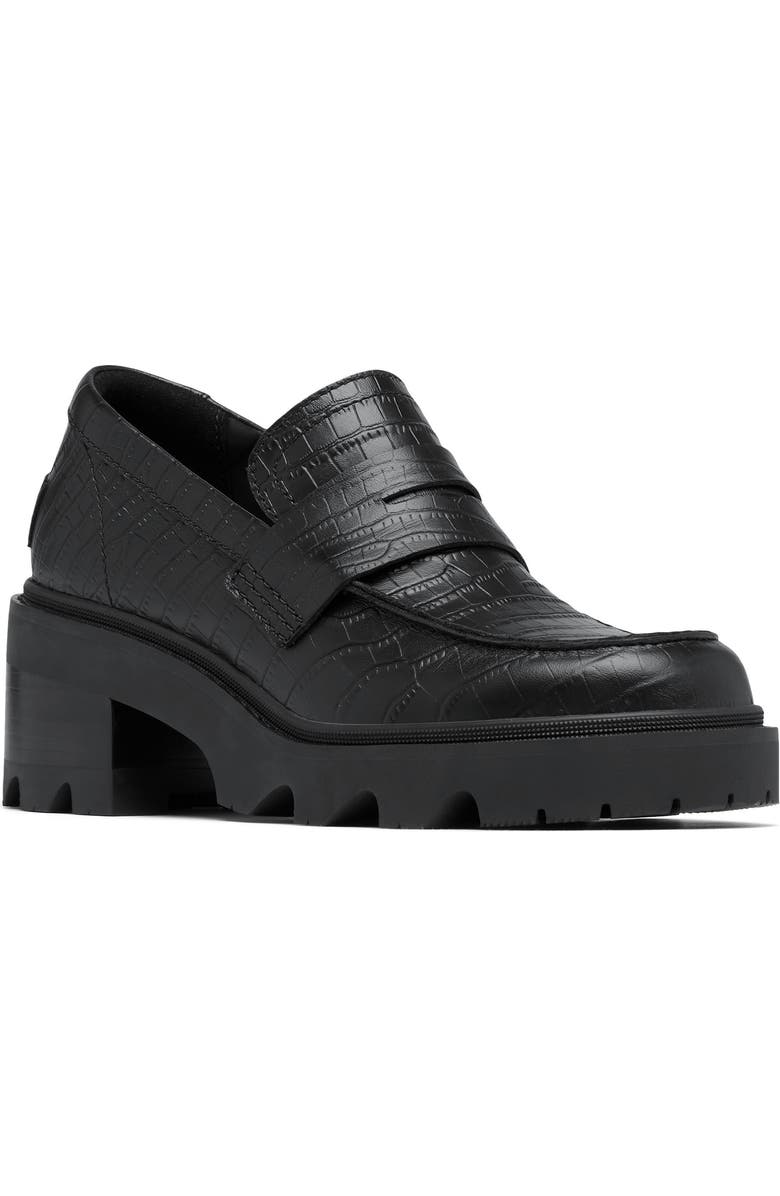 SOREL Joan Now City Penny Loafer, Main, color, Black/ Black