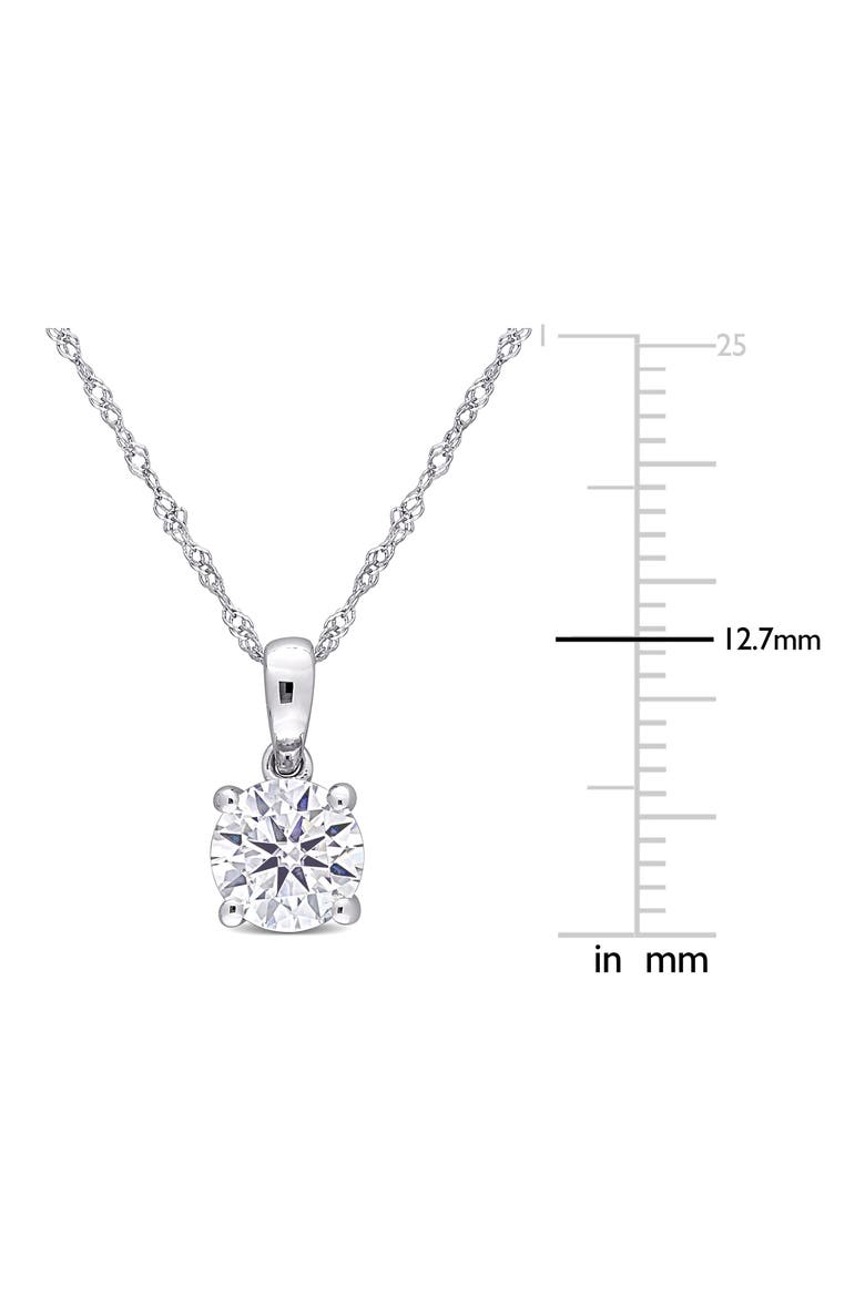 Lab Created Moissanite Pendant Necklace, Alternate, color, WHITE