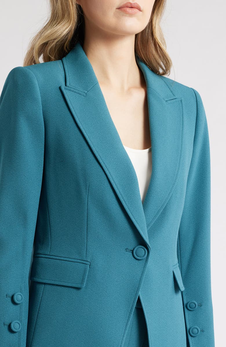 Tahari ASL One Button Blazer, Alternate, color,