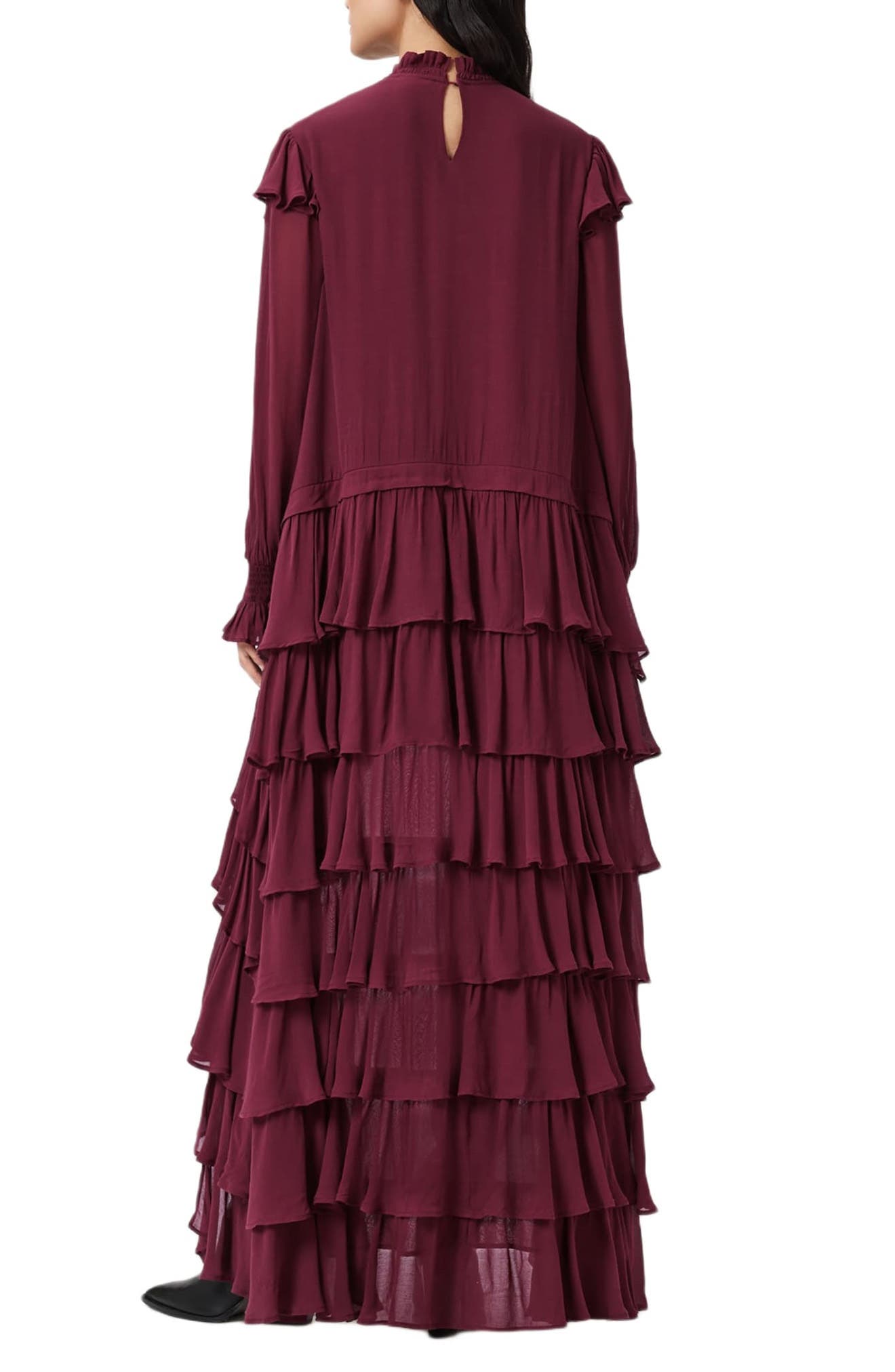 Cavarly Ruffle Long Sleeve Maxi Dress - image 2