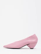 Bimba y Lola Leather Mid-Heel Shoe.