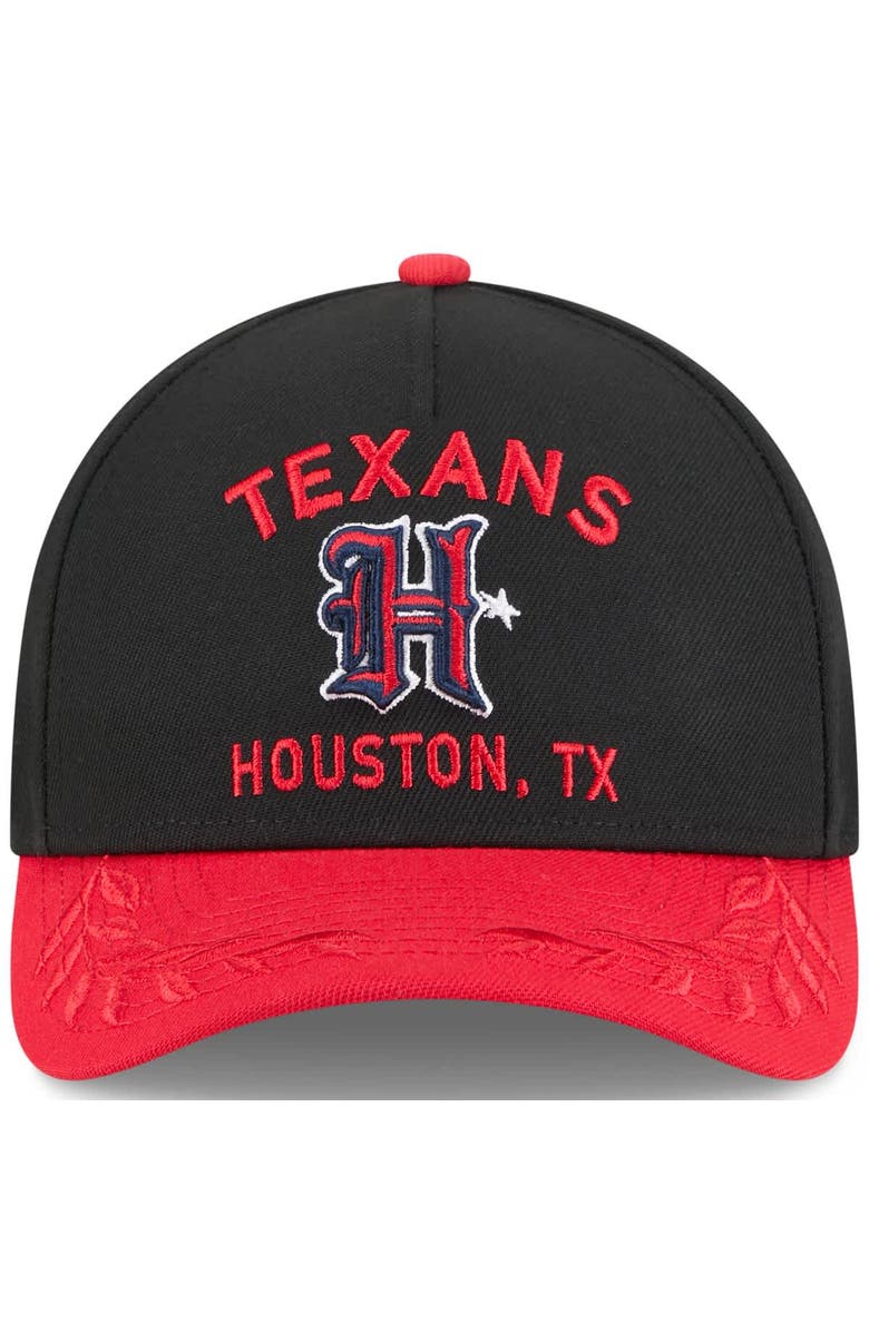 New Era Men's New Era Black/Red Houston Texans 2025 NFL Draft 9FORTY A-Frame M-Crown Adjustable Hat, Alternate, color,
