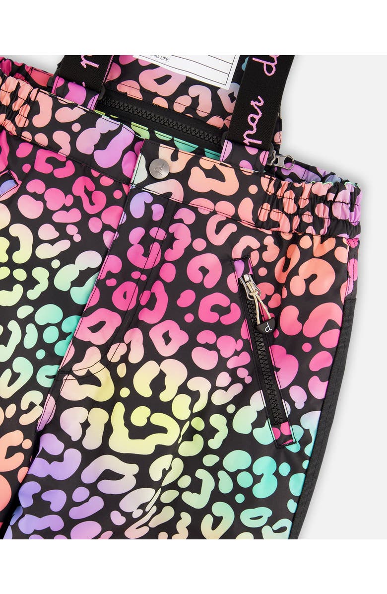 Deux par Deux Girl Two-Piece Play Snowsuit, Alternate, color, Rainbow Leopard