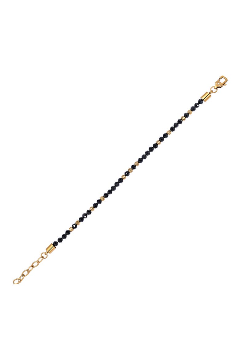 Men's Noir Beaded Bracelet, Alternate, color, GOLD