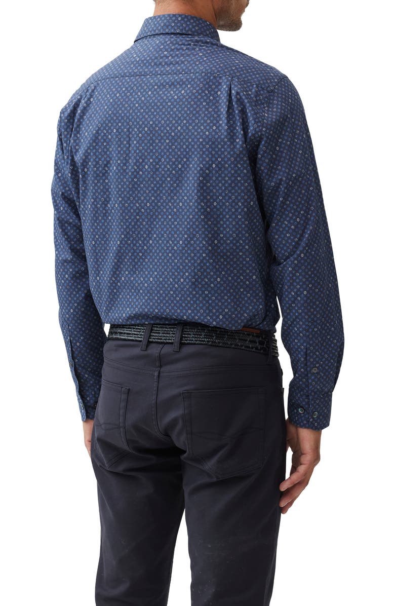 Rodd & Gunn Pinotage Original Fit Floral Medallion Button-Up Oxford Shirt, Alternate, color, 
