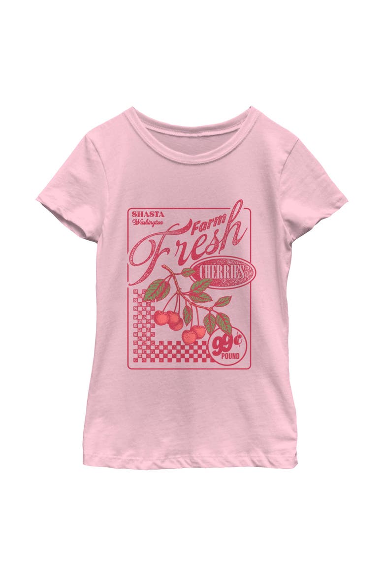Girl's Lost Gods Farm Fresh Cherries  Graphic T-Shirt, Main, color, Light Pink