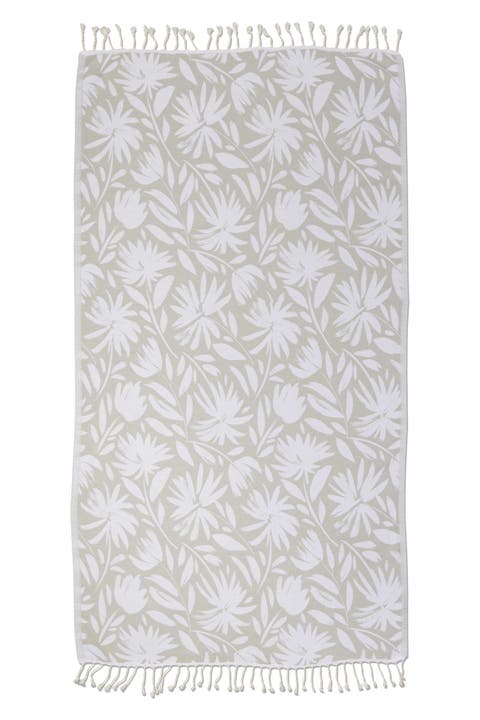 Whimsical Flower Organic Turkish Towel