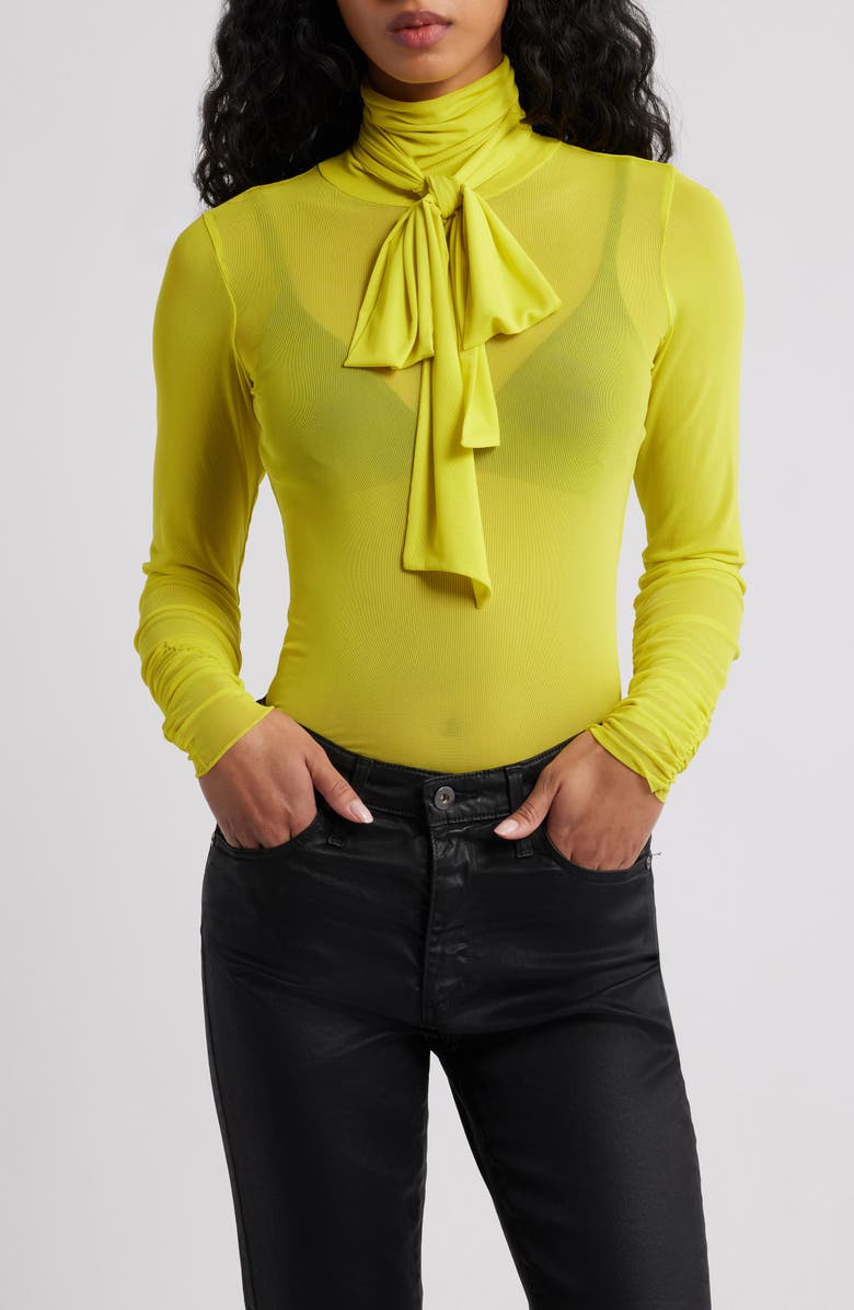 AFRM Julien Tie Neck Top, Main, color, Citrus