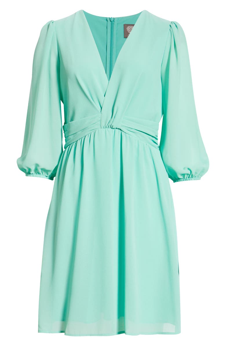 Vince Camuto Chiffon Fit & Flare Dress, Alternate, color, 