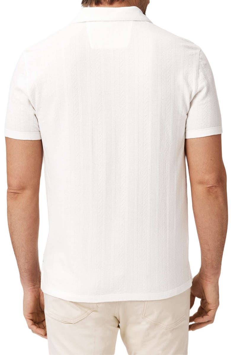 John Varvatos Zion Jacquard Organic Cotton Polo, Alternate, color, Salt