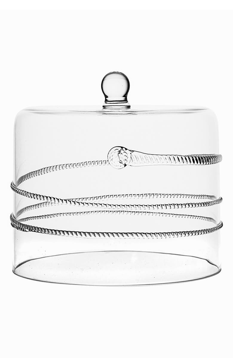 Juliska Amalia Petite Glass Cake Dome, Main, color, Clear