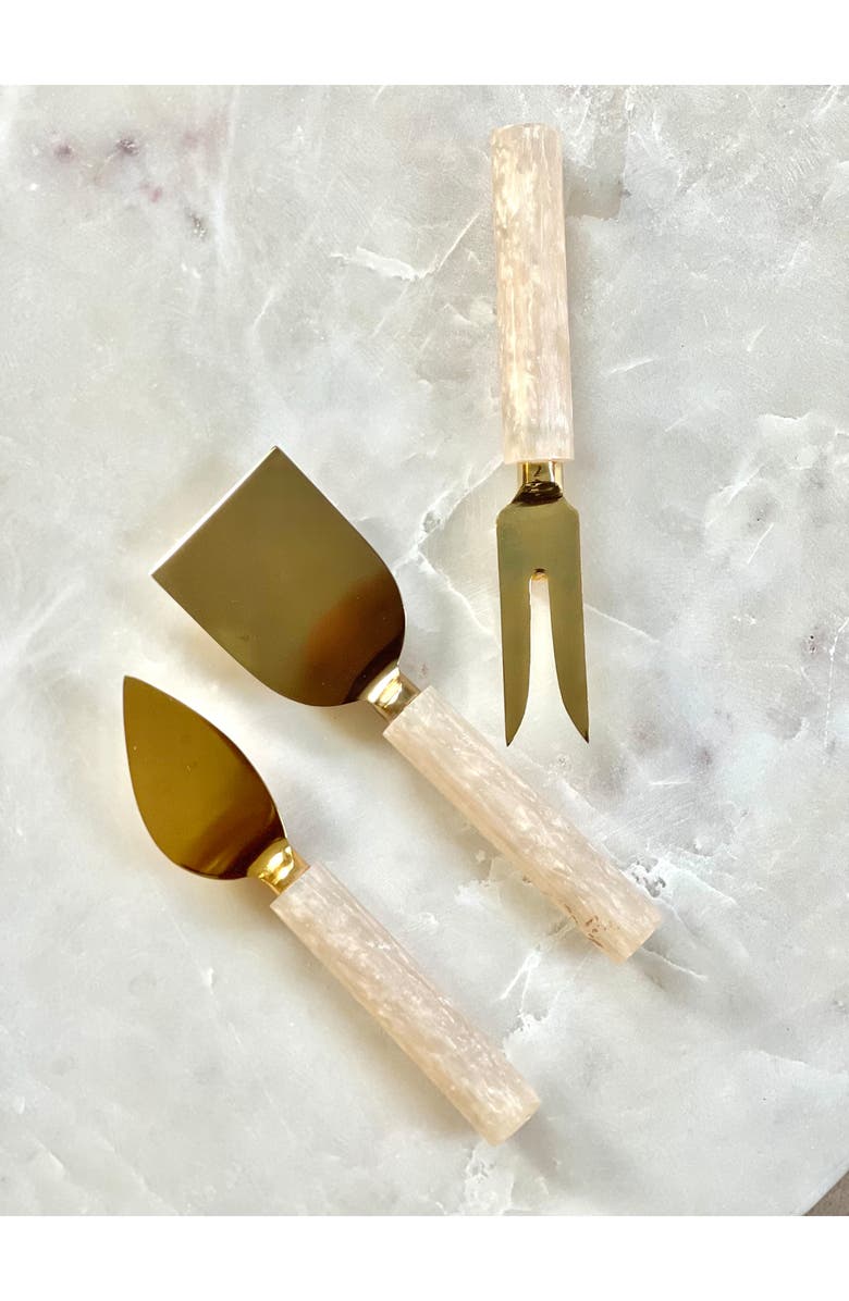 Tiramisu 3-Piece Cheese Serving Set, Alternate, color, Ivory