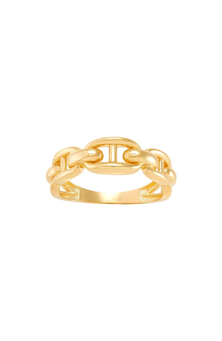 Frankie & Zoe Mariner Link Band Ring, Main, color, Yellow Gold
