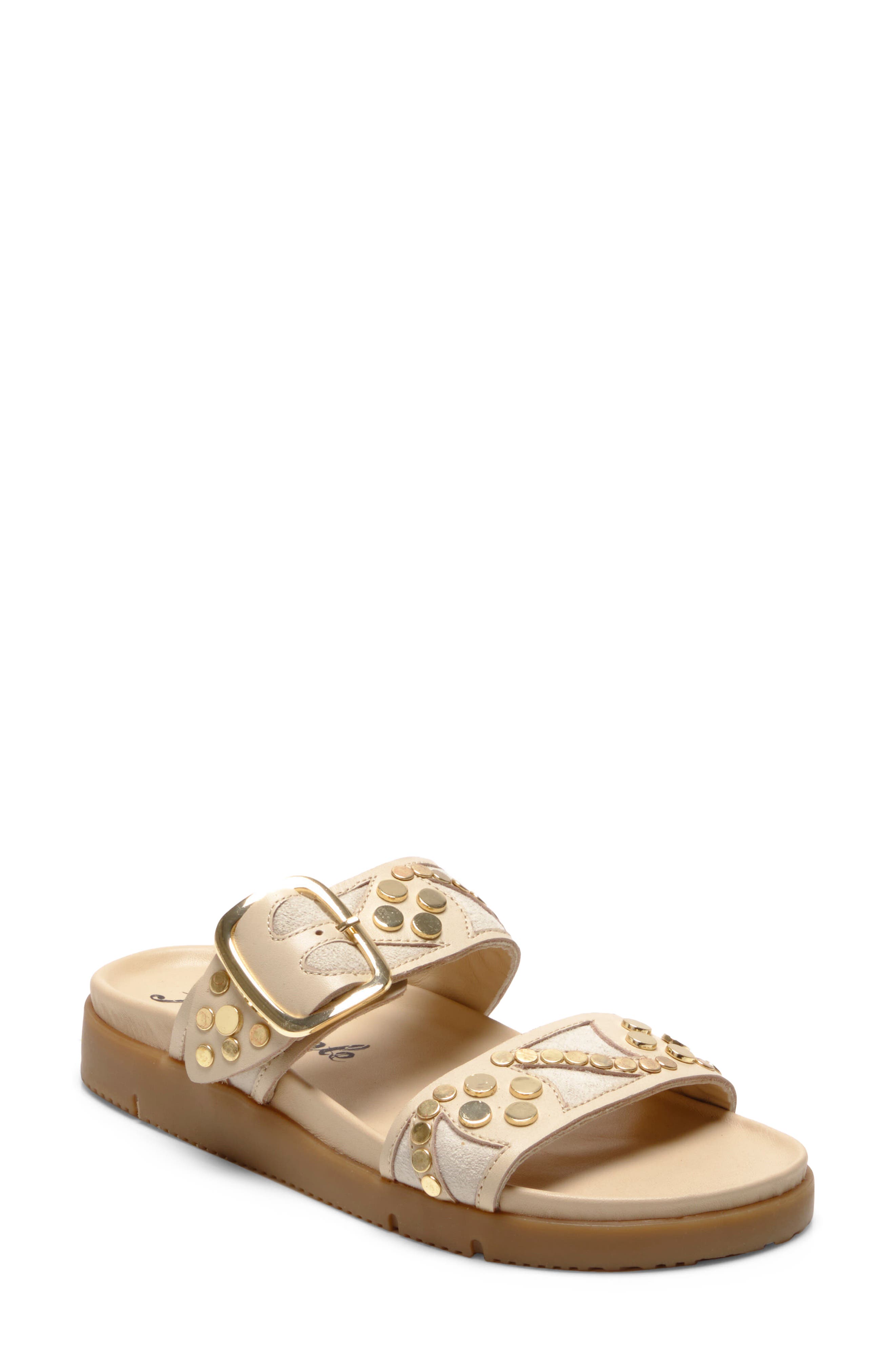 Free People Revelry Studded Slide Sandal, Main, color, Plaster