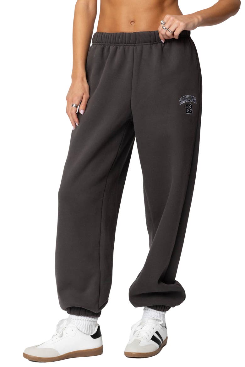 Barcelona Oversize Sweatpants, Main, color, DARK-GRAY