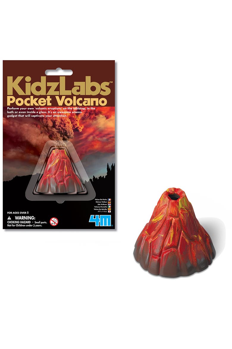 Kidzlabs Pocket Volcano Create Mini Eruptions, Baking Soda Reactions, Alternate, color, Multicolored