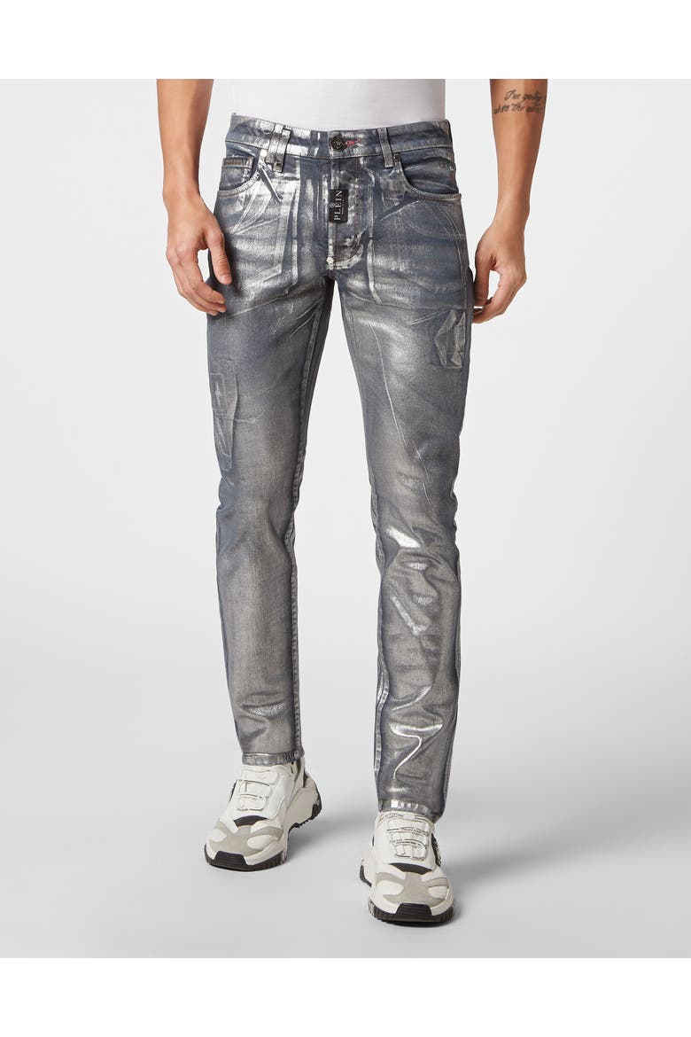 Denim Trousers Super Straight Cut Fit Men, Main, color, BlueChrome