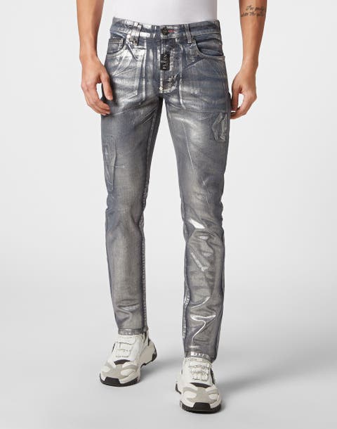 Denim Trousers Super Straight Cut Fit Men