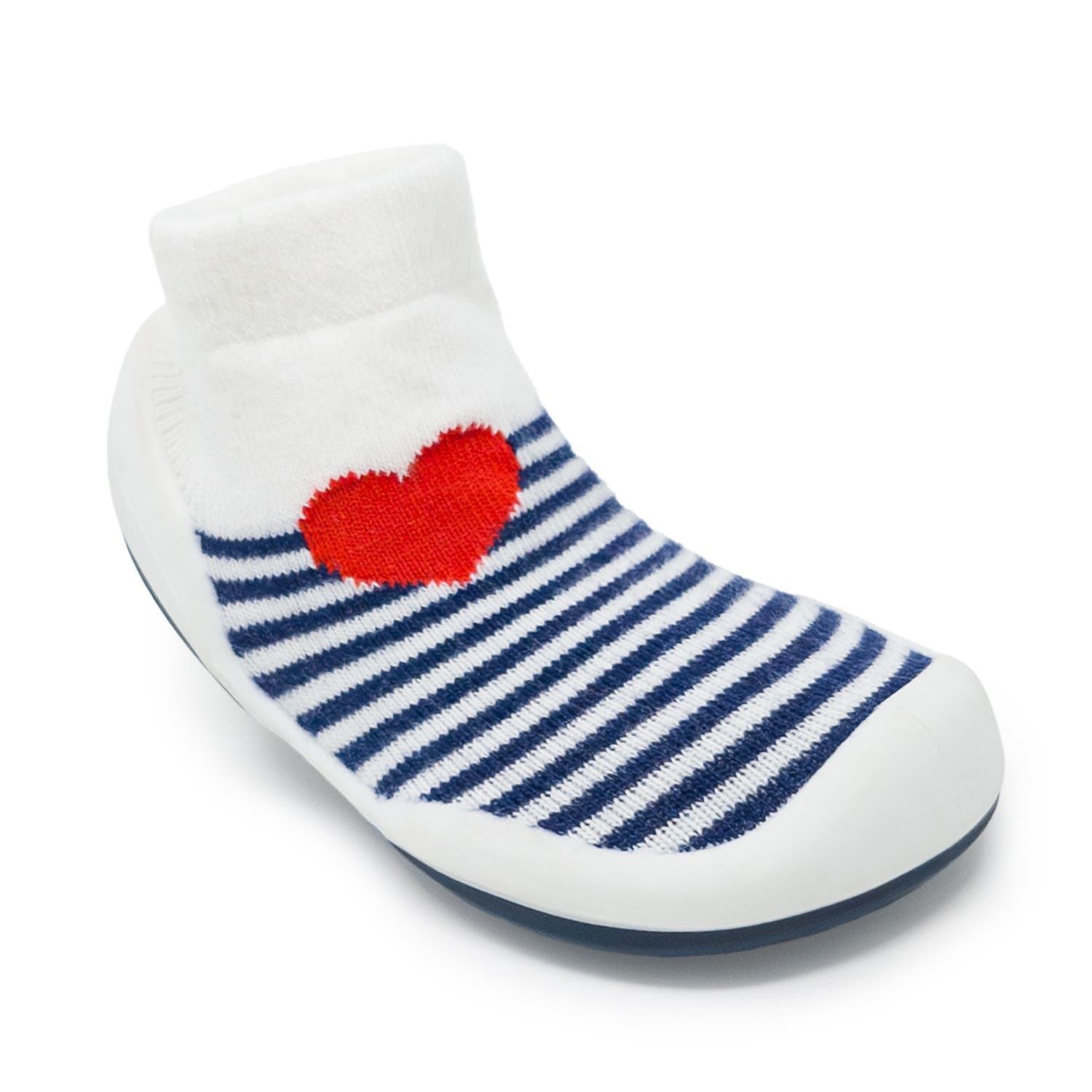 Komuello Toddler Sock Shoes - Heartbreaker, Alternate, color, Navy