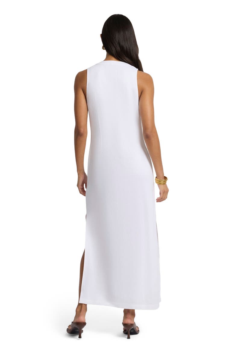 Textured Button Down Maxi Dress, Alternate, color, White