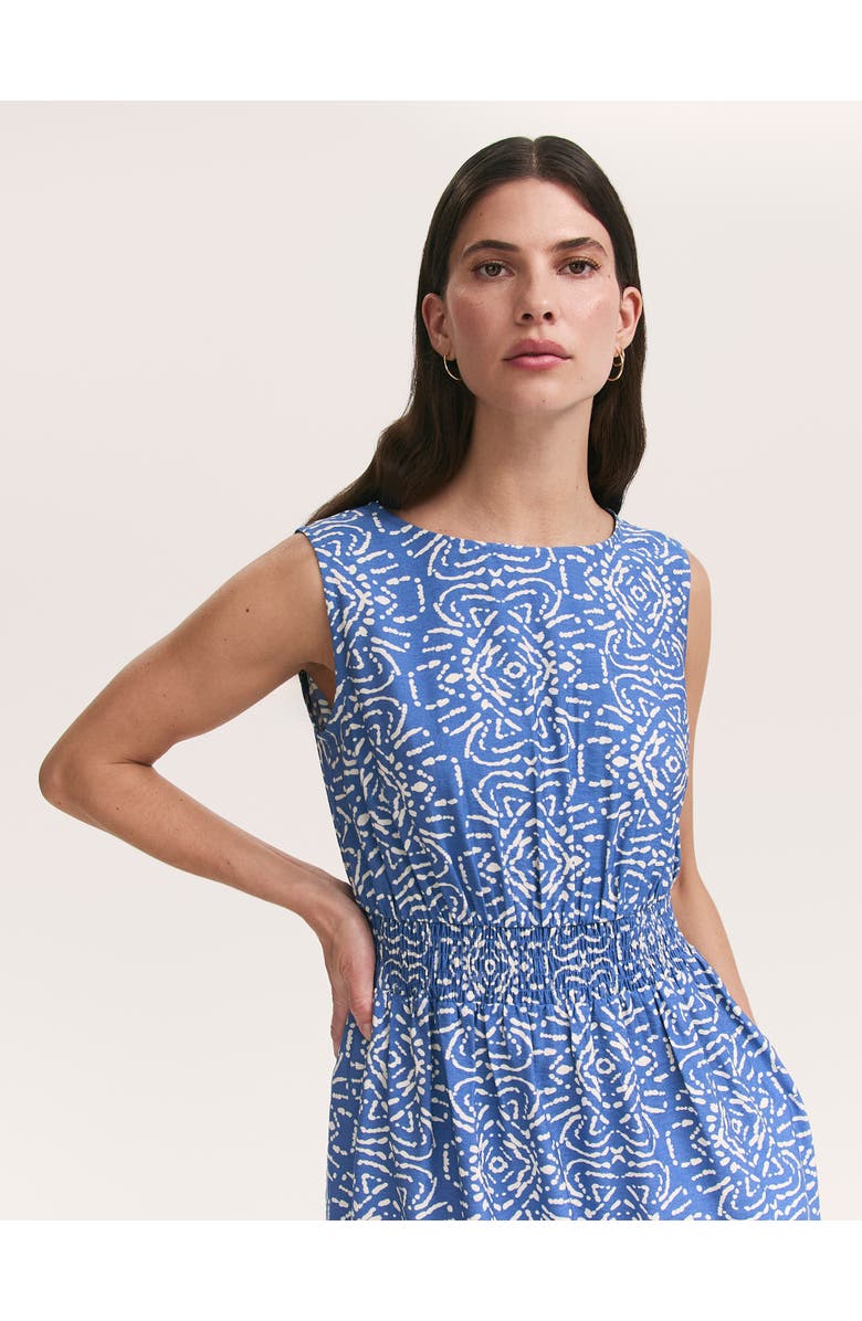Finery London Willow Floral Sleeveless Midi Dress, Alternate, color, Blue Batik