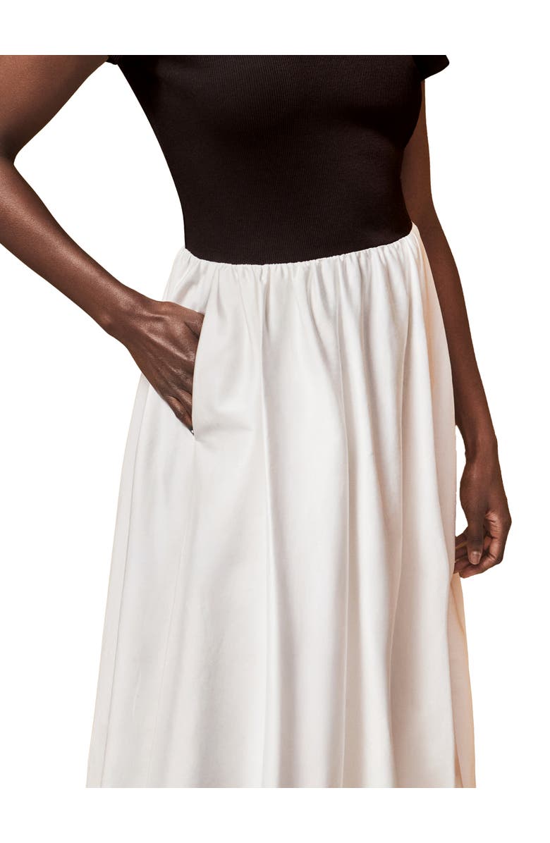 Ro&Zo Lucinda Mixed Media Dress, Alternate, color, Black