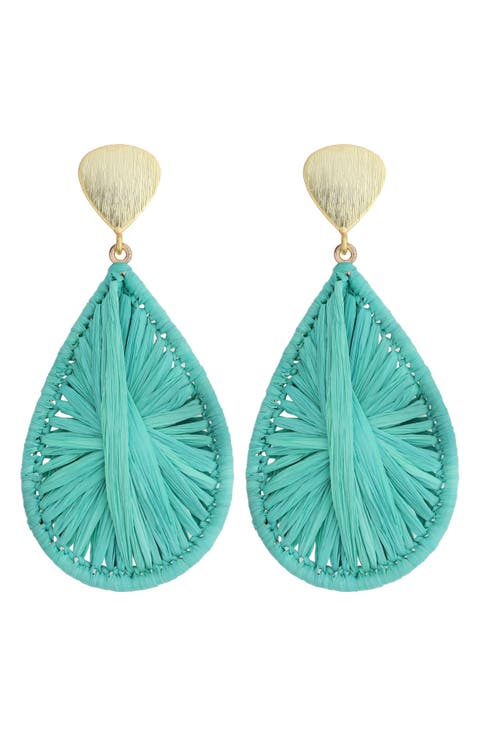 Rattan Teardrop Earrings