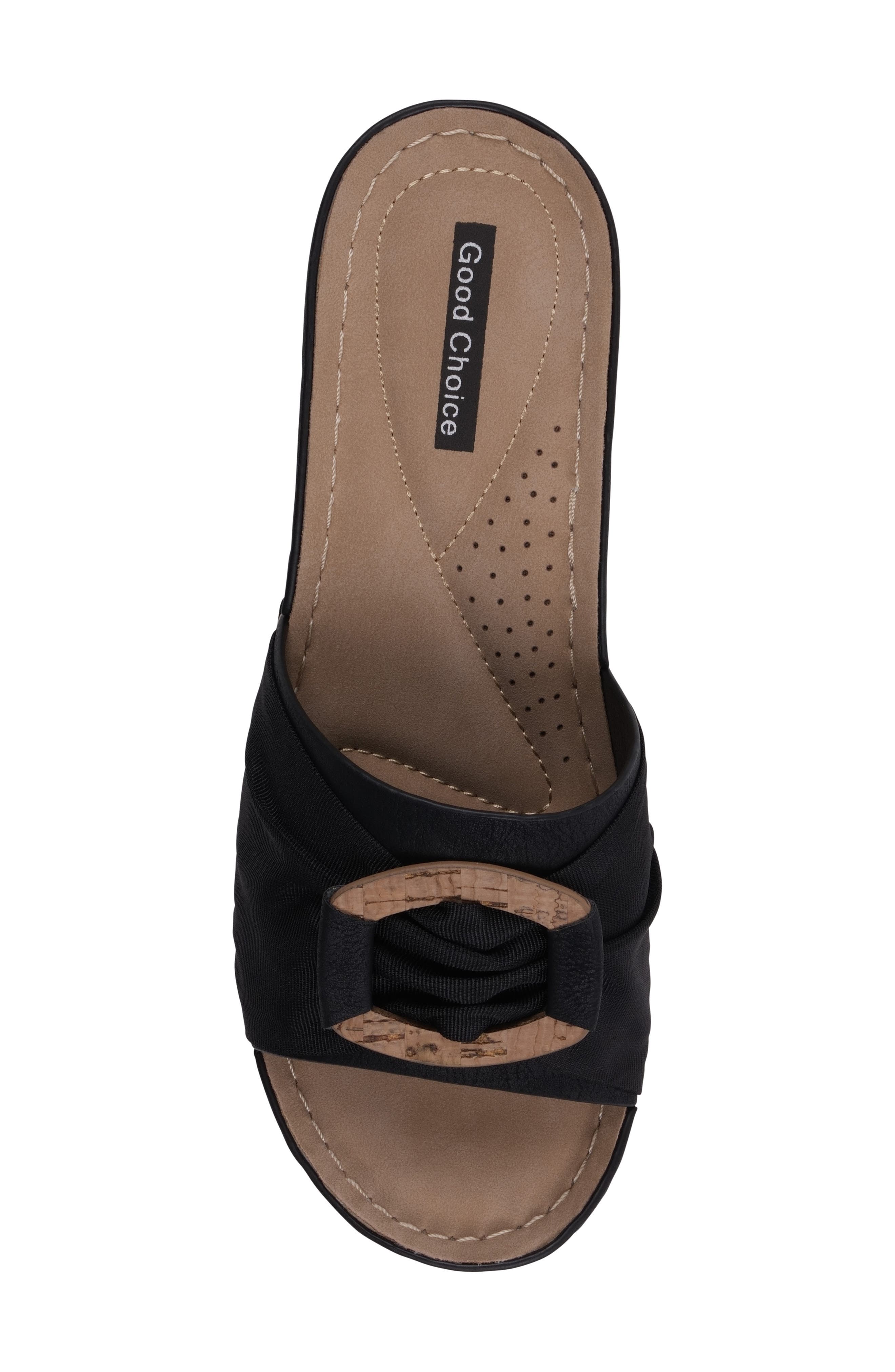 GC SHOES Ellen Platform Wedge Slide Sandal, Alternate, color, Black