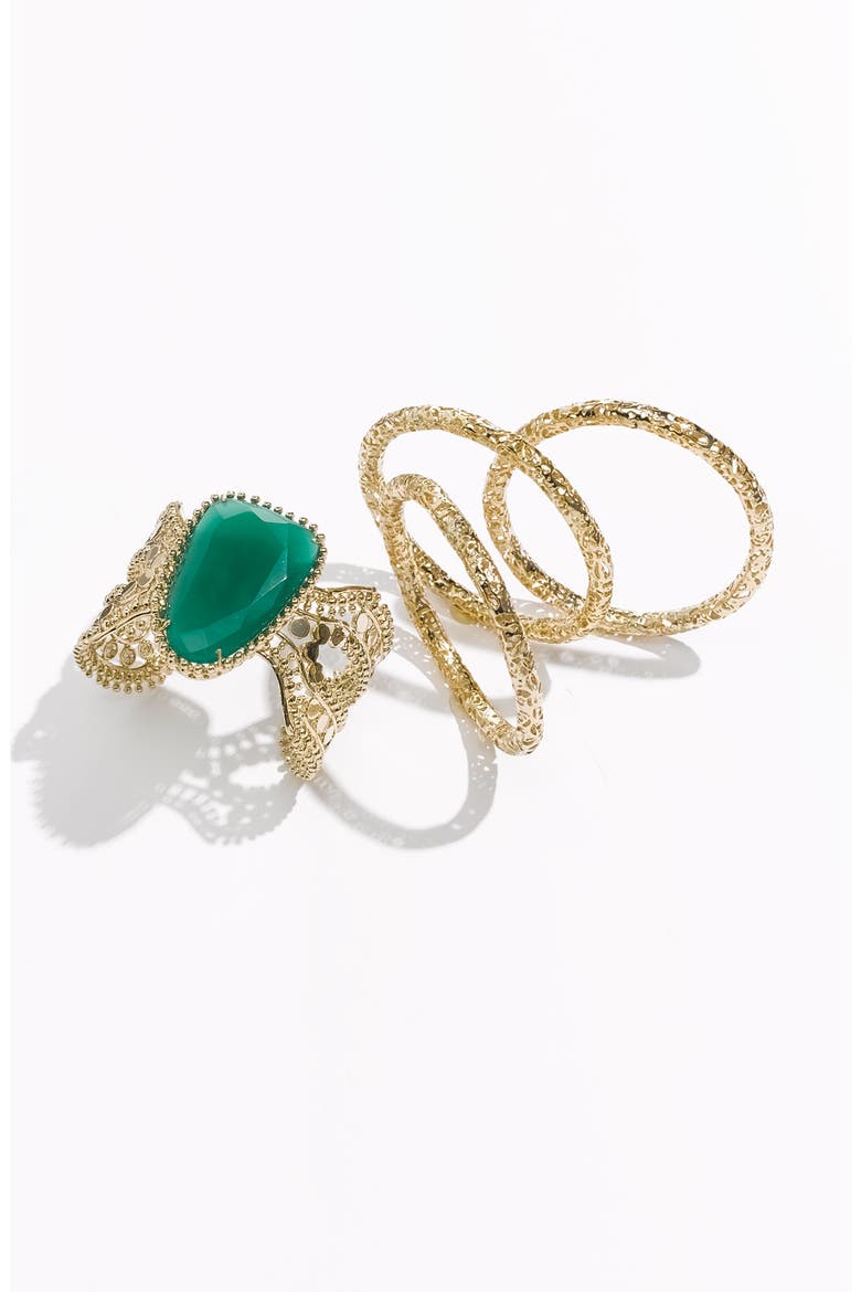 'Lucca' Metal Bangles, Alternate, color, RHODIUM