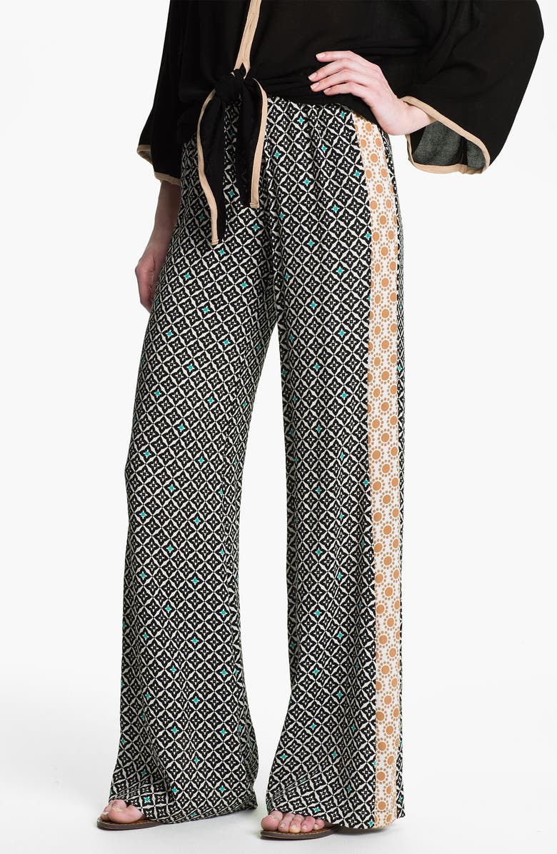 Ella Moss 'Sun Tile' Mix Print Palazzo Pants, Main, color, 