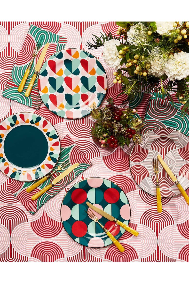 Dessert Plates Set Of 2 Sfere Dark Green, Alternate, color, Sfere Dark Green