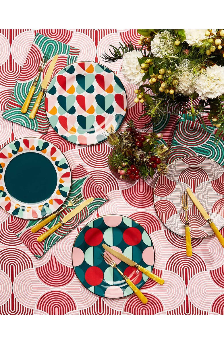La DoubleJ Dessert Plates Set Of 2 Sfere Dark Green, Alternate, color, Sfere Dark Green