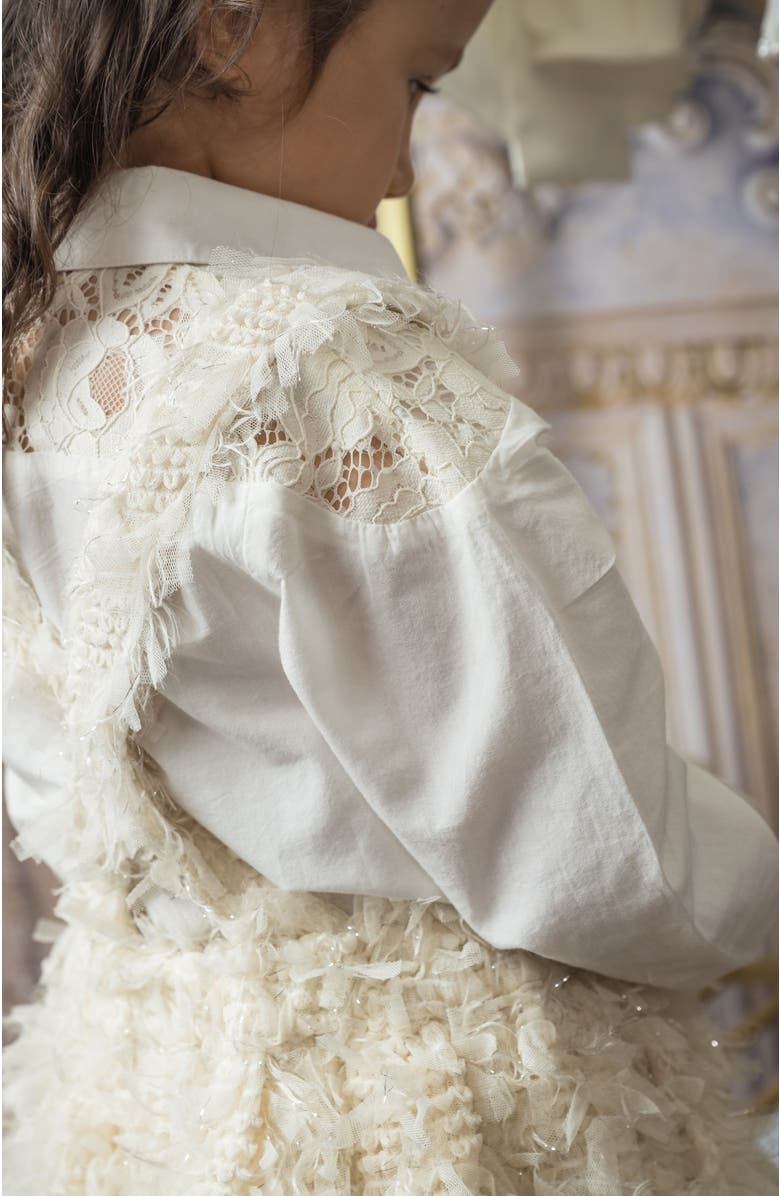 Petite Maison Kids Ivanna Blouse and Skirt Set, Alternate, color, Ivory