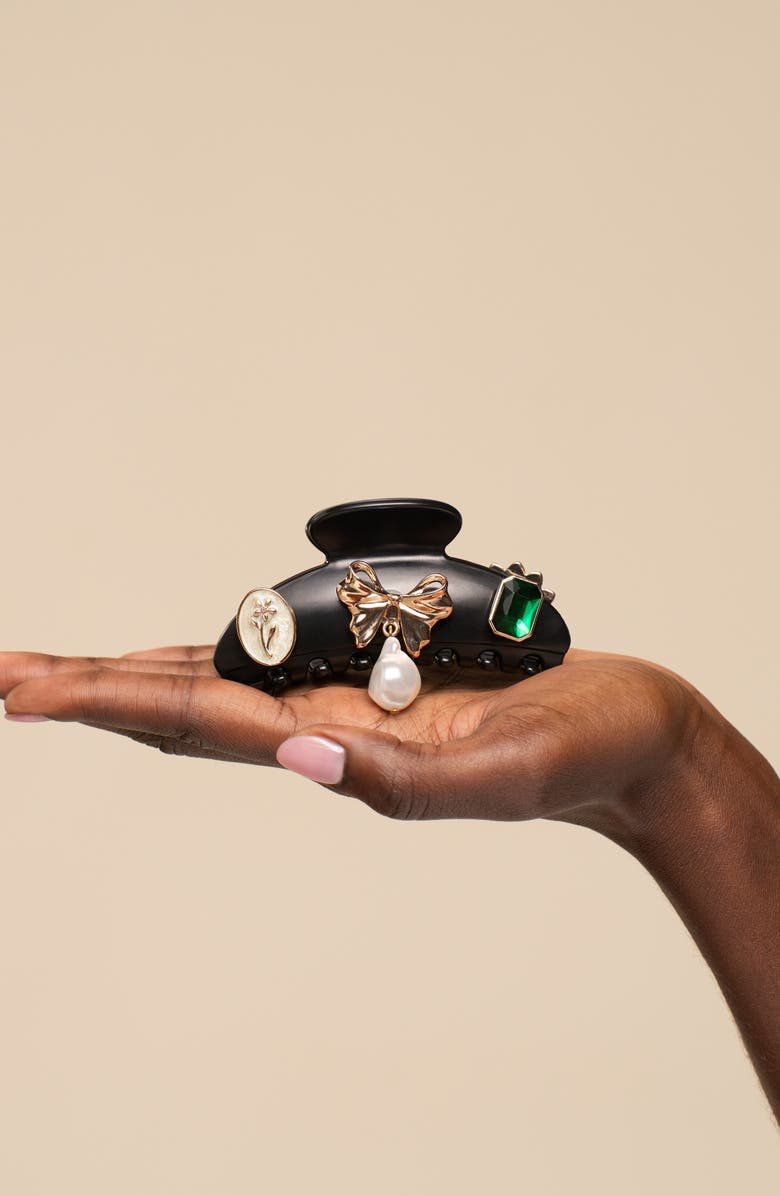 Kitsch Pop<sup>™</sup> Charms & Cloud Hair Clip 7-Piece Set, Alternate, color, Black