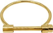 Adornia 14K Yellow Gold Plated Stainless Steel Water Resistant Screw Cuff