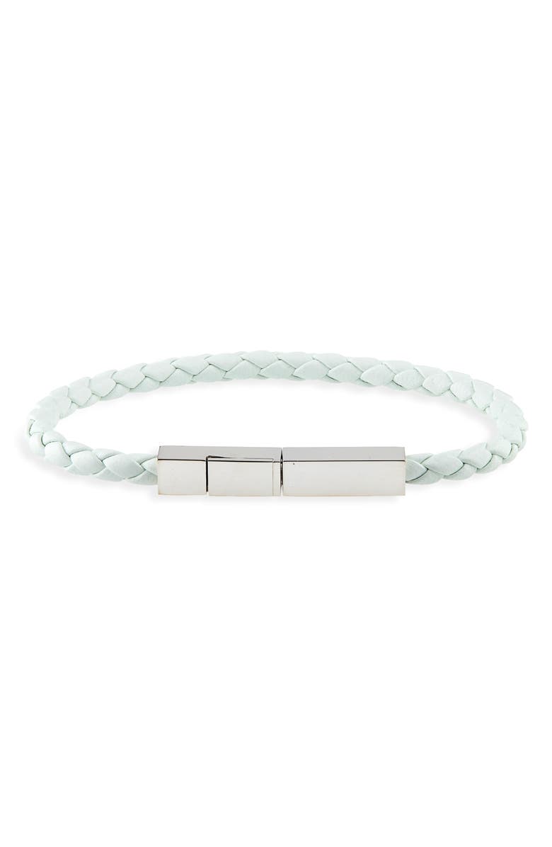 Bottega Veneta Men's Braided Leather Bracelet, Main, color, 