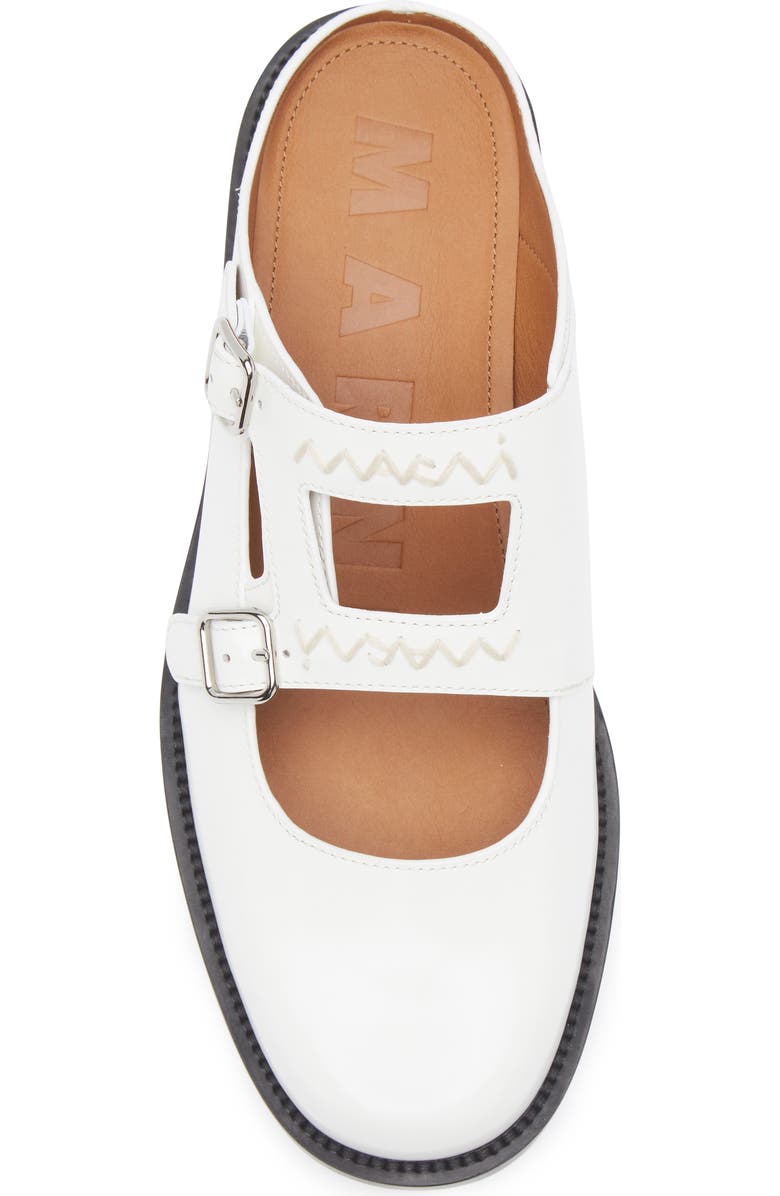 Marni Logo Embroidered Sabot Mule, Alternate, color,
