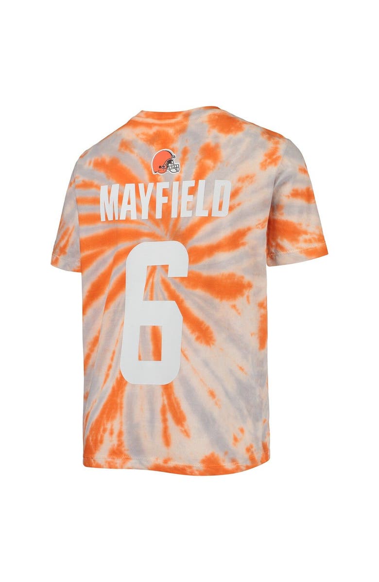 Outerstuff Youth Baker Mayfield Orange Cleveland Browns Tie-Dye Name & Number T-Shirt, Alternate, color, 
