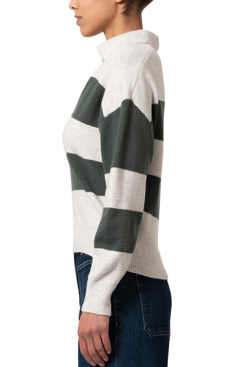 Mavi Jeans Stripe Johnny Collar Sweater, Alternate, color,