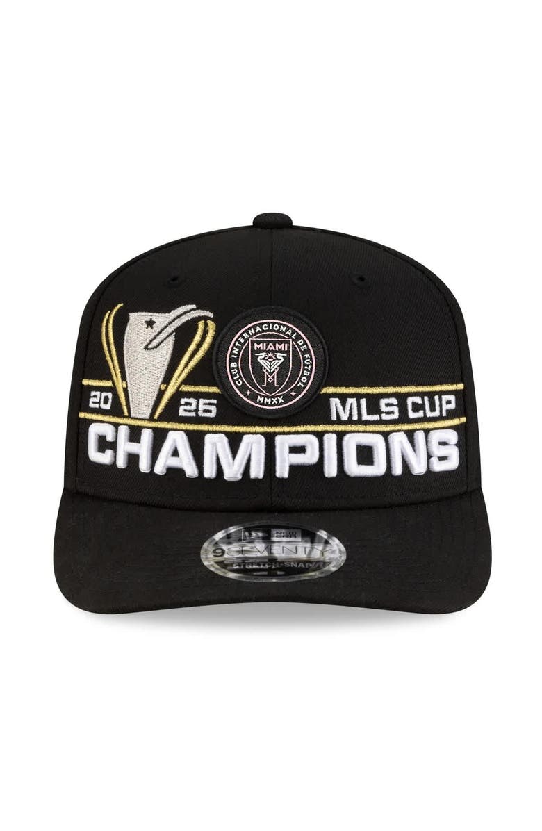 New Era Men's New Era  Black Inter Miami CF 2025 MLS Cup Champions Locker Room 9SEVENTY Adjustable Hat, Alternate, color, Black