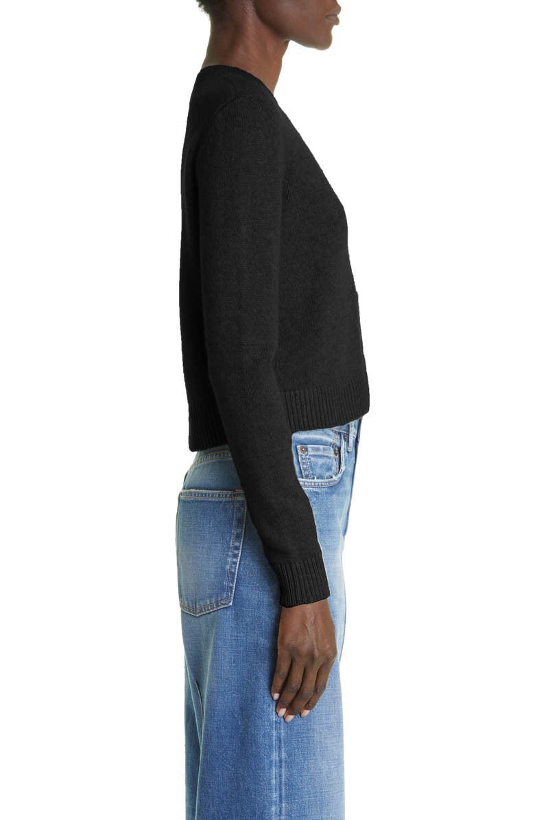 The Elder Statesman Simple Crop Cashmere Sweater, Alternate, color,
