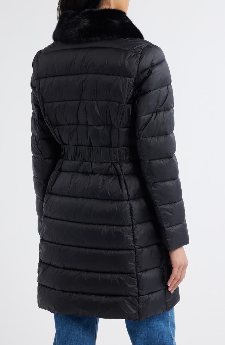 Michael Kors Belted Packable Long Puffer Jacket, Alternate, color,