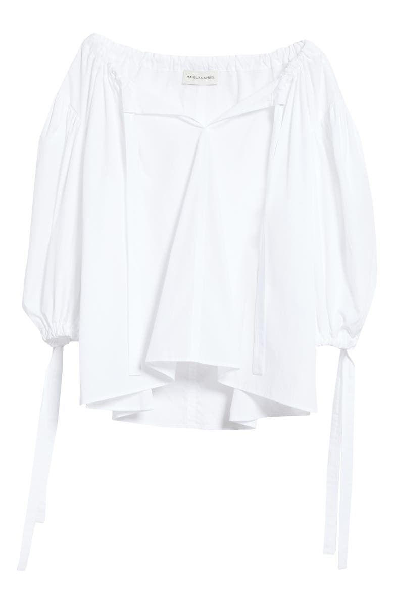 Mansur Gavriel Romantic Cotton Top, Alternate, color, 