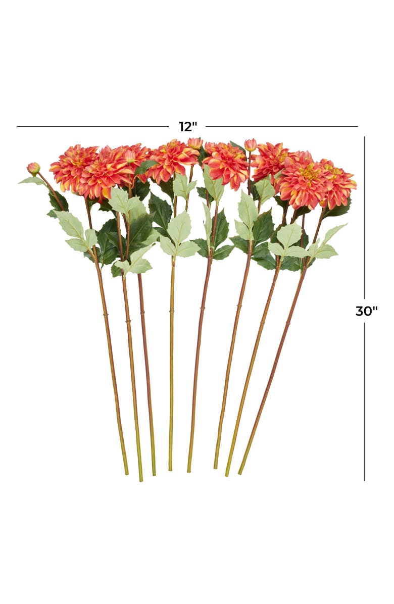 SONOMA SAGE HOME Set of Eight Red Dahlia Artificial Flowers, Alternate, color,