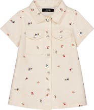 Joe's Jeans Kids' Floral Short Sleeve Denim Shirtdress
