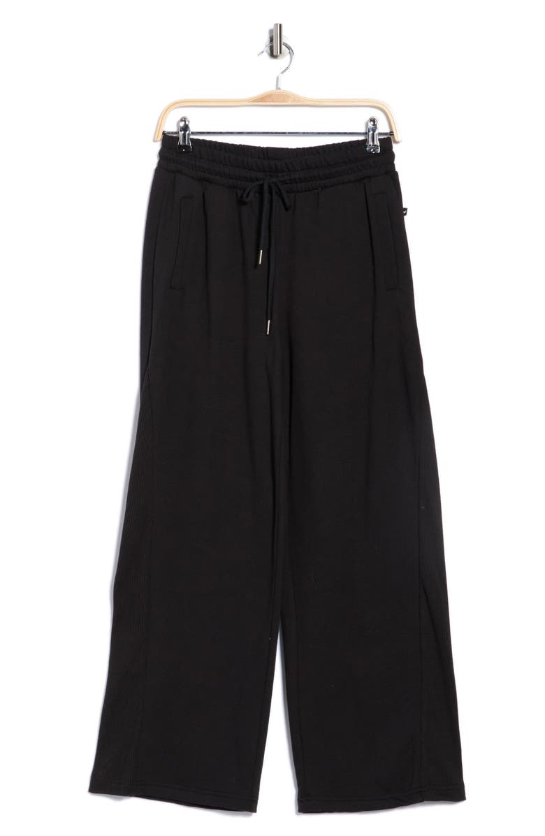 Jessica Simpson Pocket Fleece Wide Leg Pants, Alternate, color, Meteorite