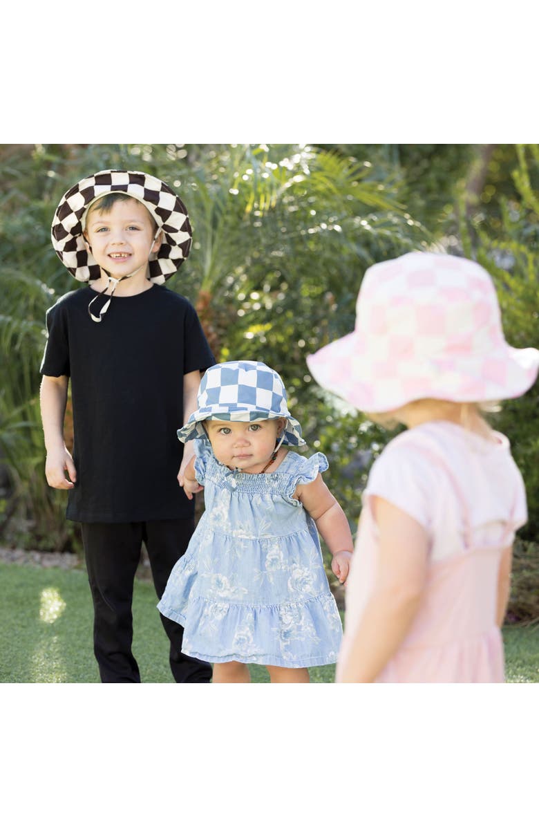 Tiny Twinkle Sun Hat with UPF 50+ UV Protection and Adjustable Brim, Alternate, color, Black Checkers
