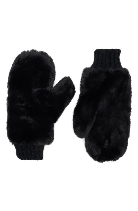 Faux Fur Mittens